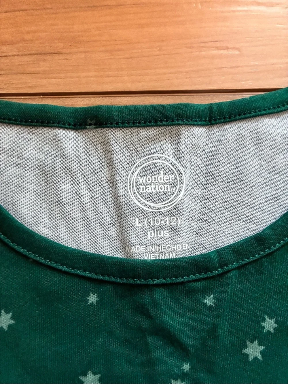 wonder nation Green Star Print Short Sleeve Pocket Dress